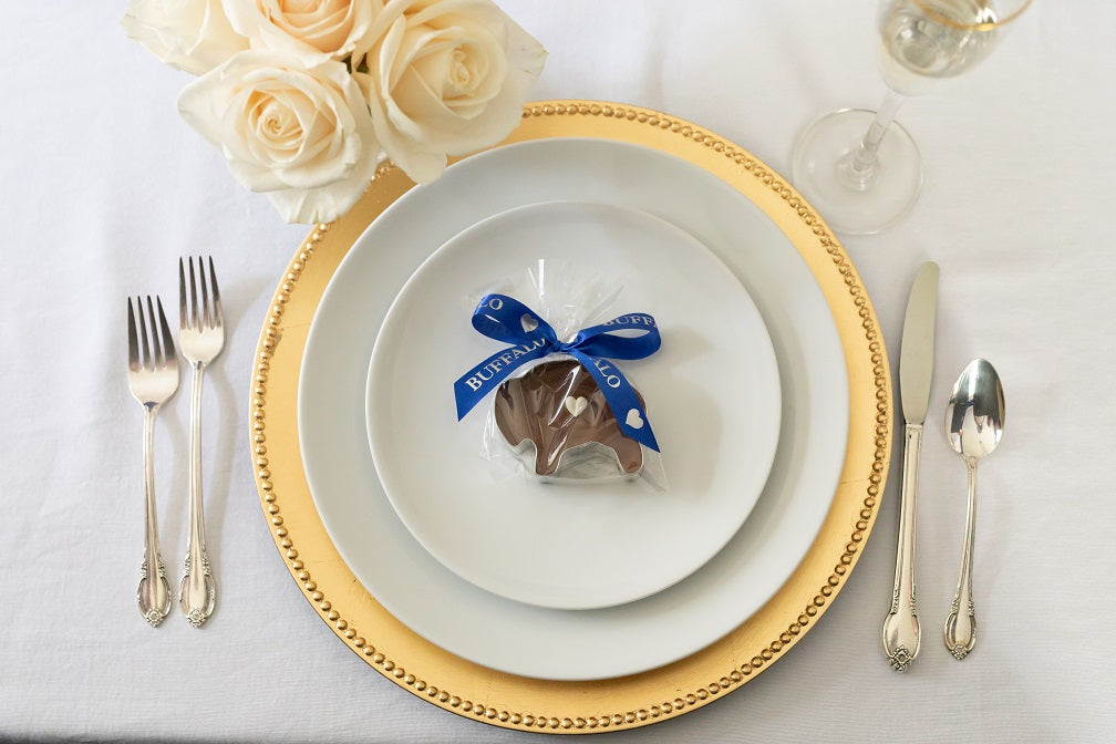 Chocolate buffalo cookie cutter favor
