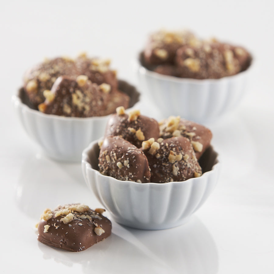 Watson's Buttercrunch in tiny white bowls