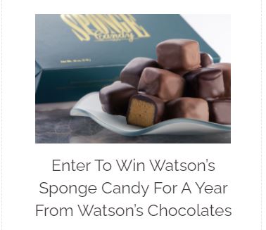 Step Out Buffalo is hosting "Win a year of Watson's Sponge Candy!"